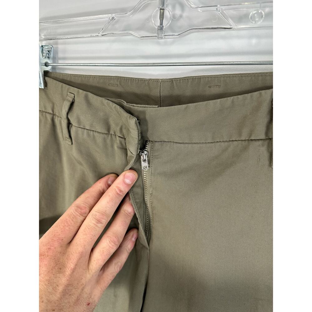 Aspesi Women’s Khaki Trouser Pants Pleated Tan Size 46 - Picture 11 of 11